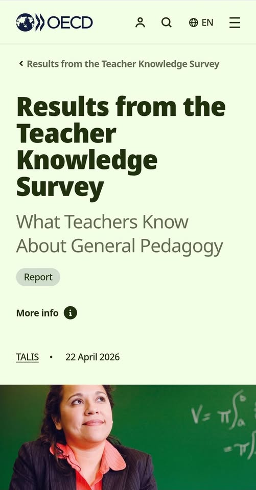 10 dapatan utama TALIS Teachers Knowledge Survey 2026. What Teachers Know about General Pedagogy (GPK)