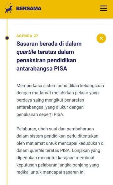 Manifesto Pendidikan Parti BERSAMA Manifesto Pendidikan Parti BERSAMA